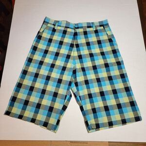 Old Skool 1996 Long Shorts Blue Plaid - Size 36